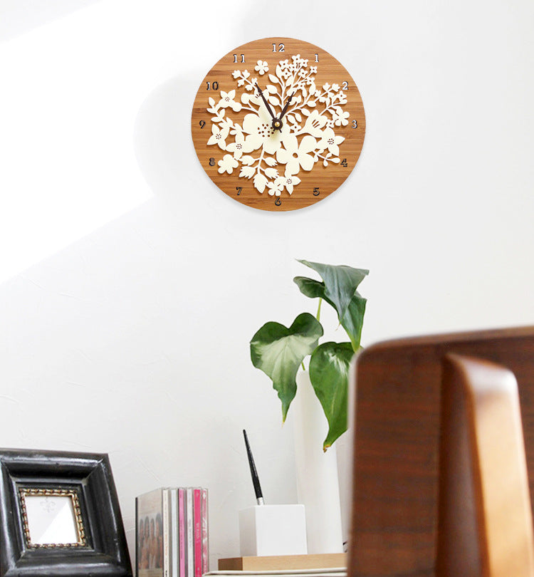 Orologio da parete Albero con fiori