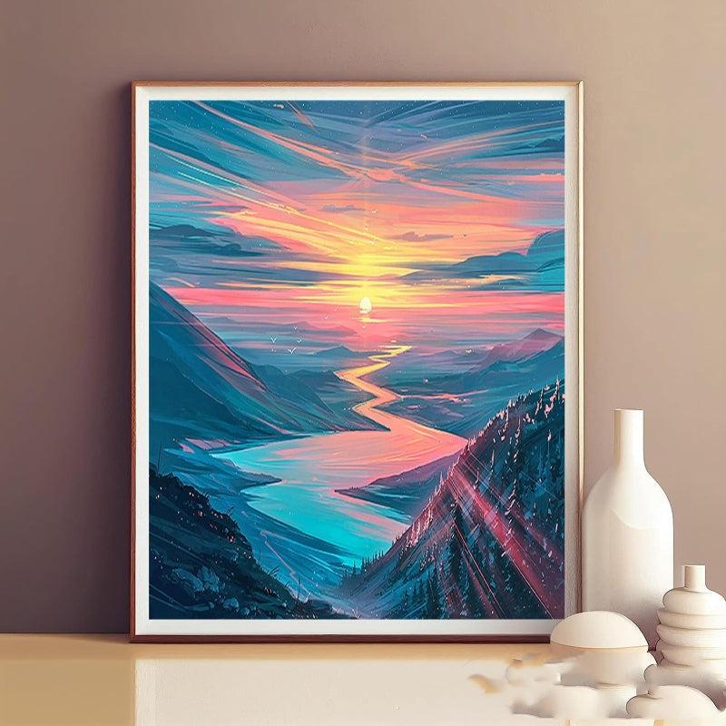 Quadro diamanti notte marina