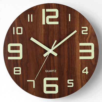 Orologio da parete Legno numeri neon