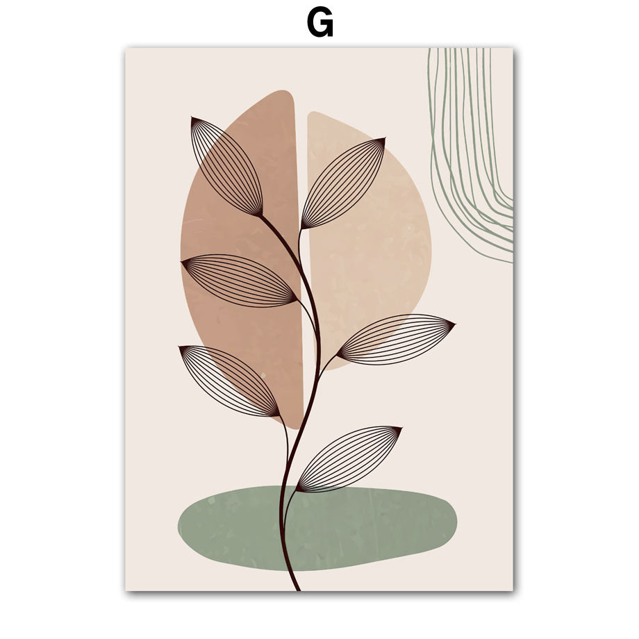 Quadro Foglie Geometriche