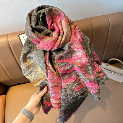Scialle Inverno Dipinto Vela