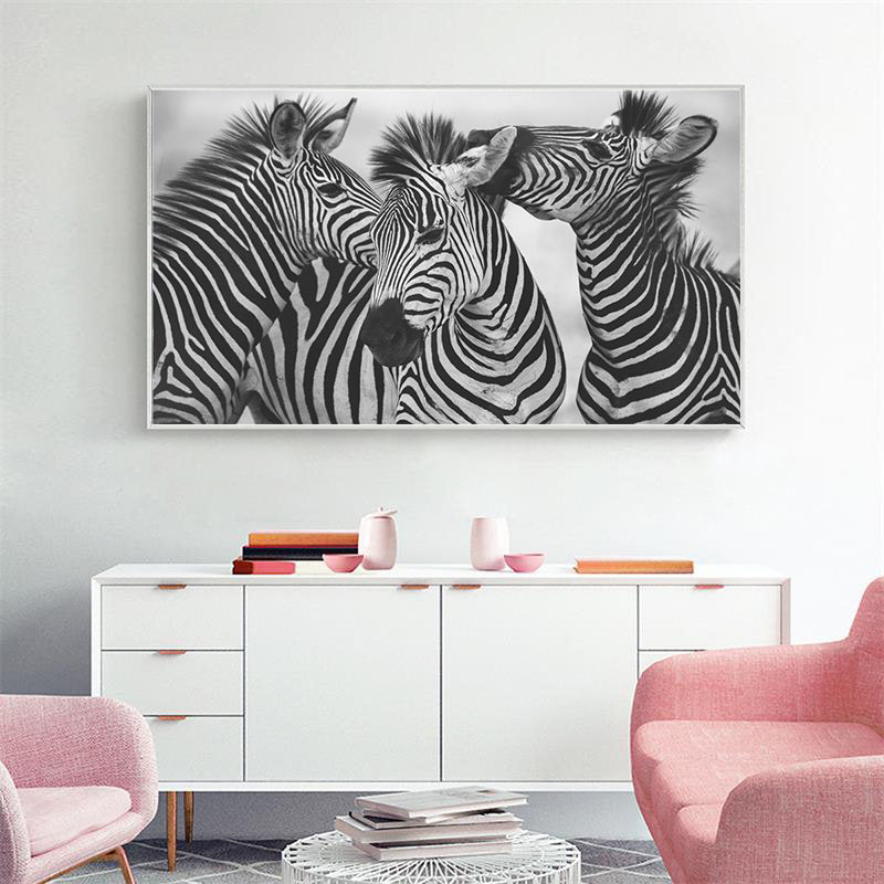 Quadro zebre stile nordico