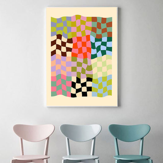 Quadro su tela Linee ondulate colorate