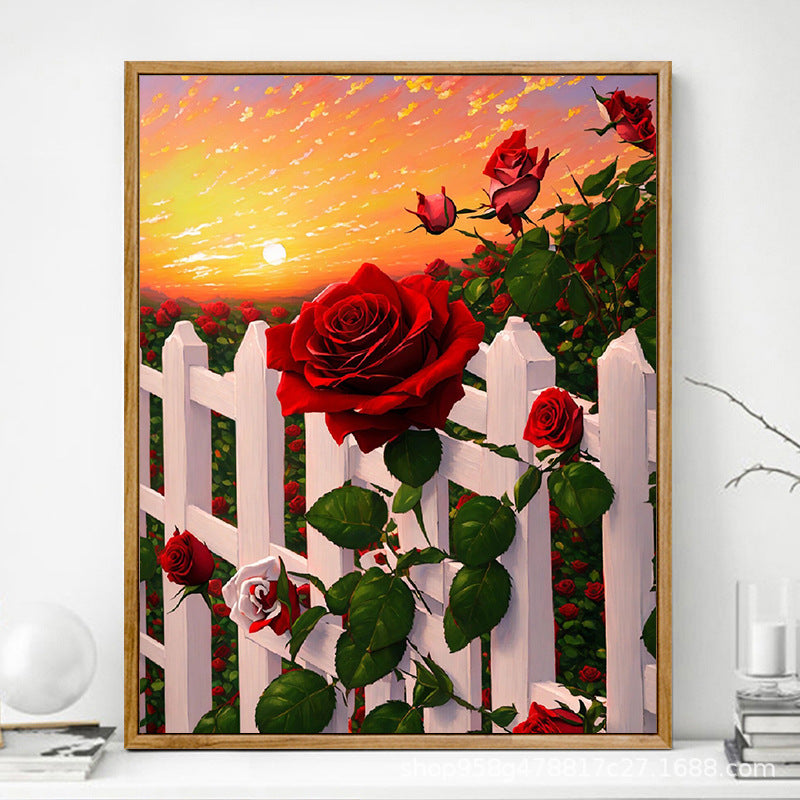 Dipinto rosa digitale fai da te