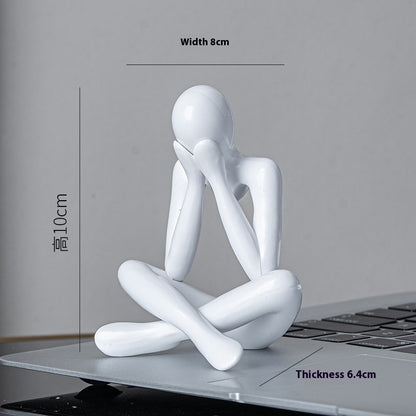 Scultura pensatore astratta