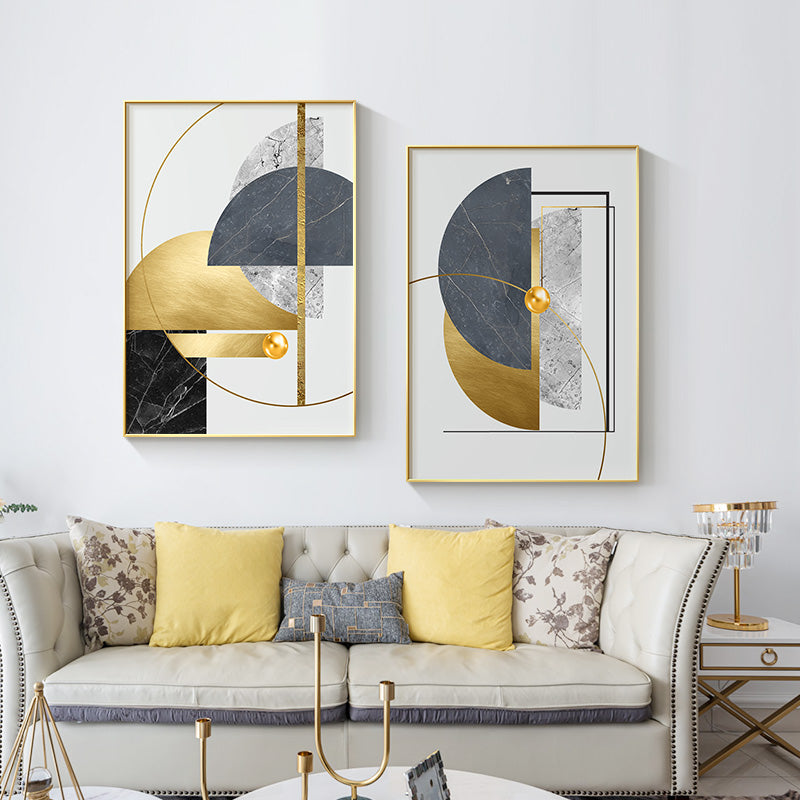 Quadro geometrico dorato