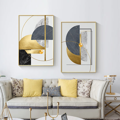 Quadro geometrico dorato