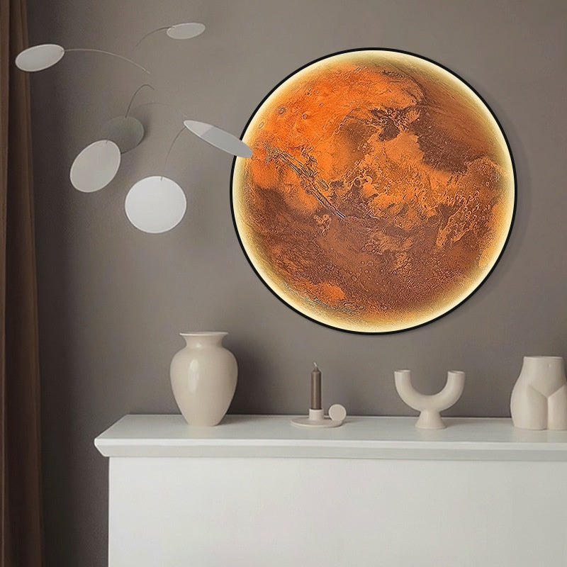 Quadro decorativo rotondo con LED