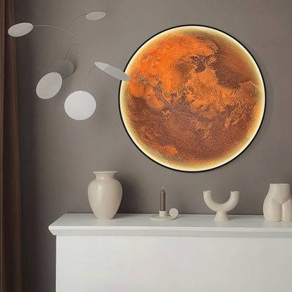 Quadro decorativo rotondo con LED