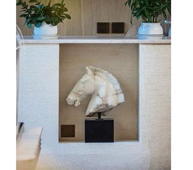 Scultura testa di cavallo