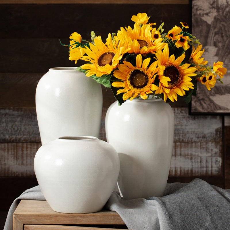 Vaso ceramica bianca stile nordico