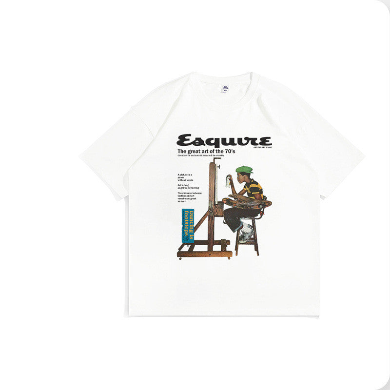 T-shirt Dipinto Retro