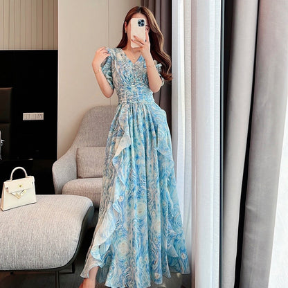Vestito blu dipinto
