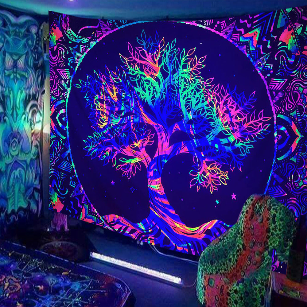 Tappeto Teschio Fluorescente