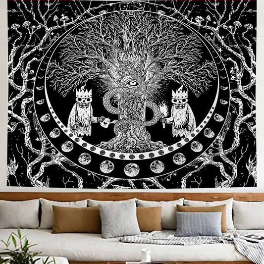 Arazzo Albero della vita occulto con due