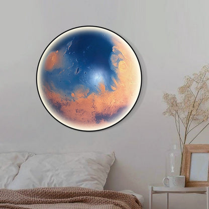 Quadro decorativo rotondo con LED