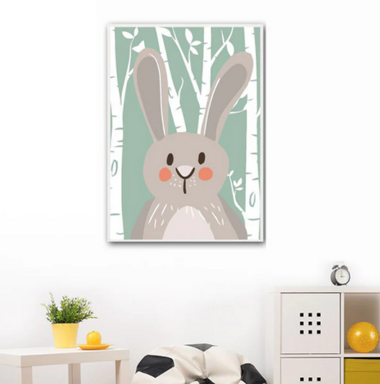Quadro su tela Coniglio con carote
