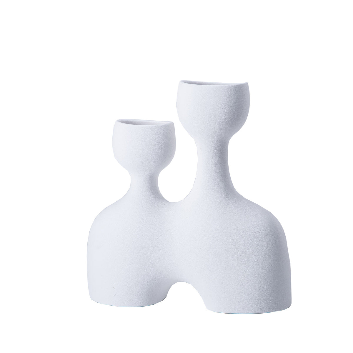 Ornamento ceramica bianco forme geometriche