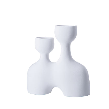 Ornamento ceramica bianco forme geometriche