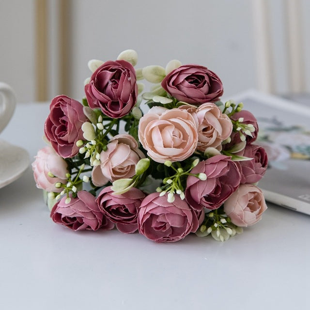 Bouquet rosa artificiale