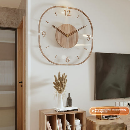 Orologio da parete Quadrato legno naturale