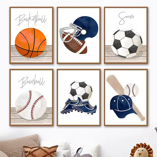 Poster Palloni sportivi colorati