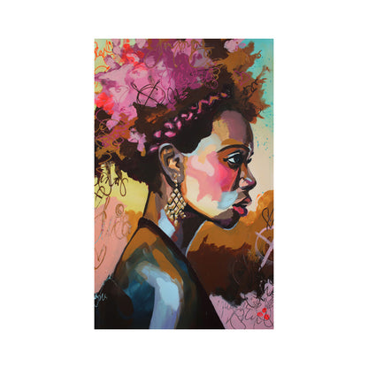 Quadro ragazza graffiti