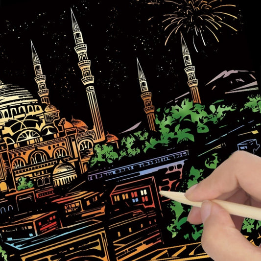 Quadro su tela Scena notturna di città