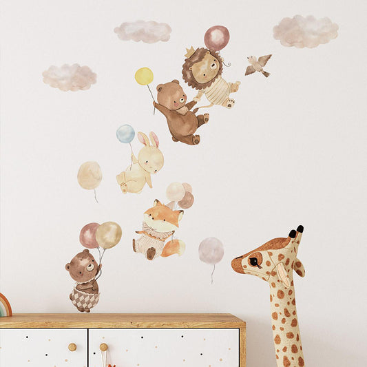 Adesivo murale Animali e palloncini