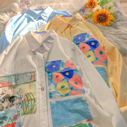Blusa floreale gialla