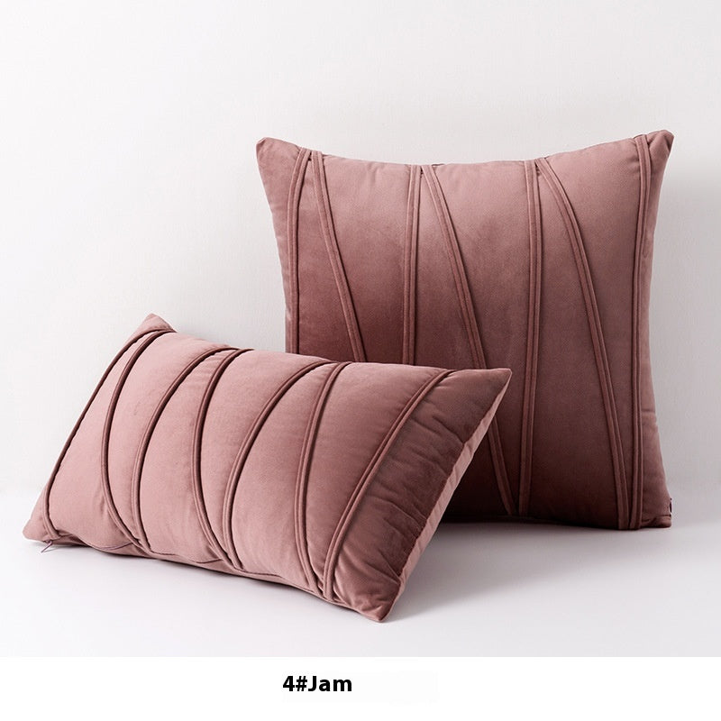 Federa cuscino velluto righe
