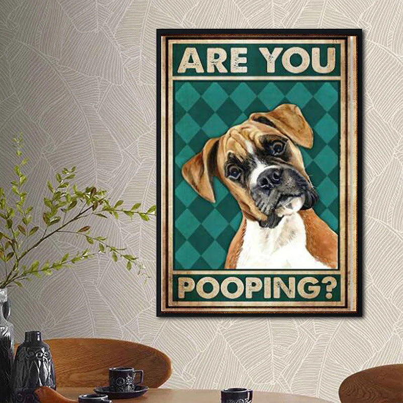 Quadro cane astratto