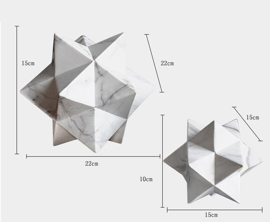 Stella geometrica in marmo