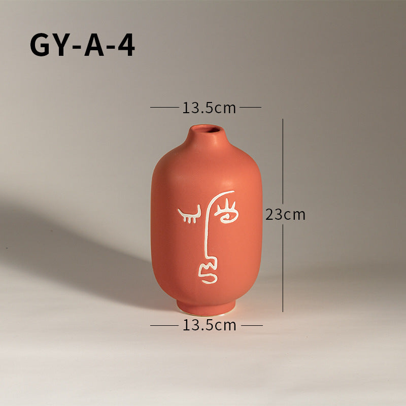 Vaso viso astratto