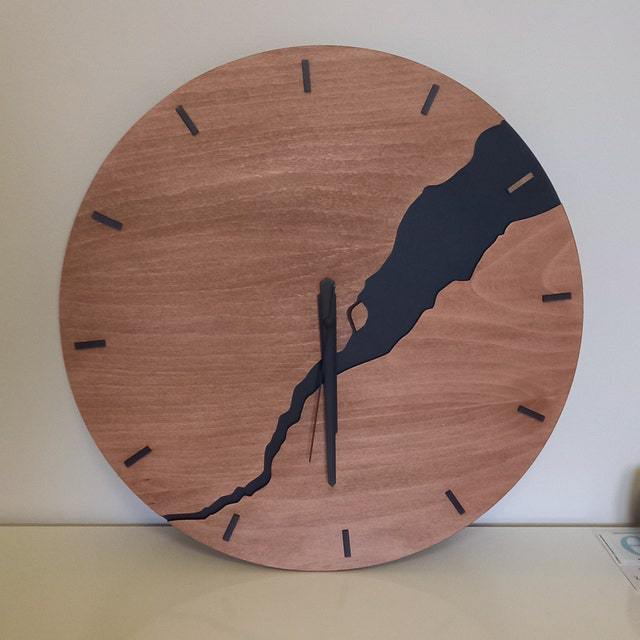 Orologio da parete Silhouetta costa mare