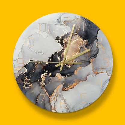 Orologio da parete Marmo nero oro