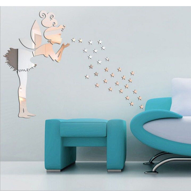 Sticker murale specchio stella