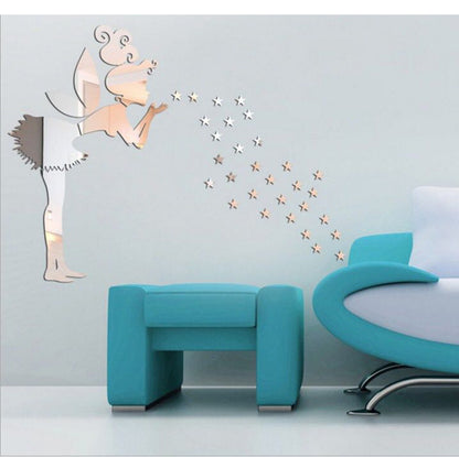 Sticker murale specchio stella