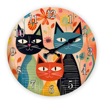 Orologio da parete Tre gatti