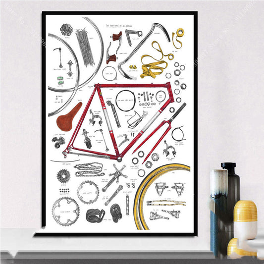 Quadro su tela Bicicletta smontata