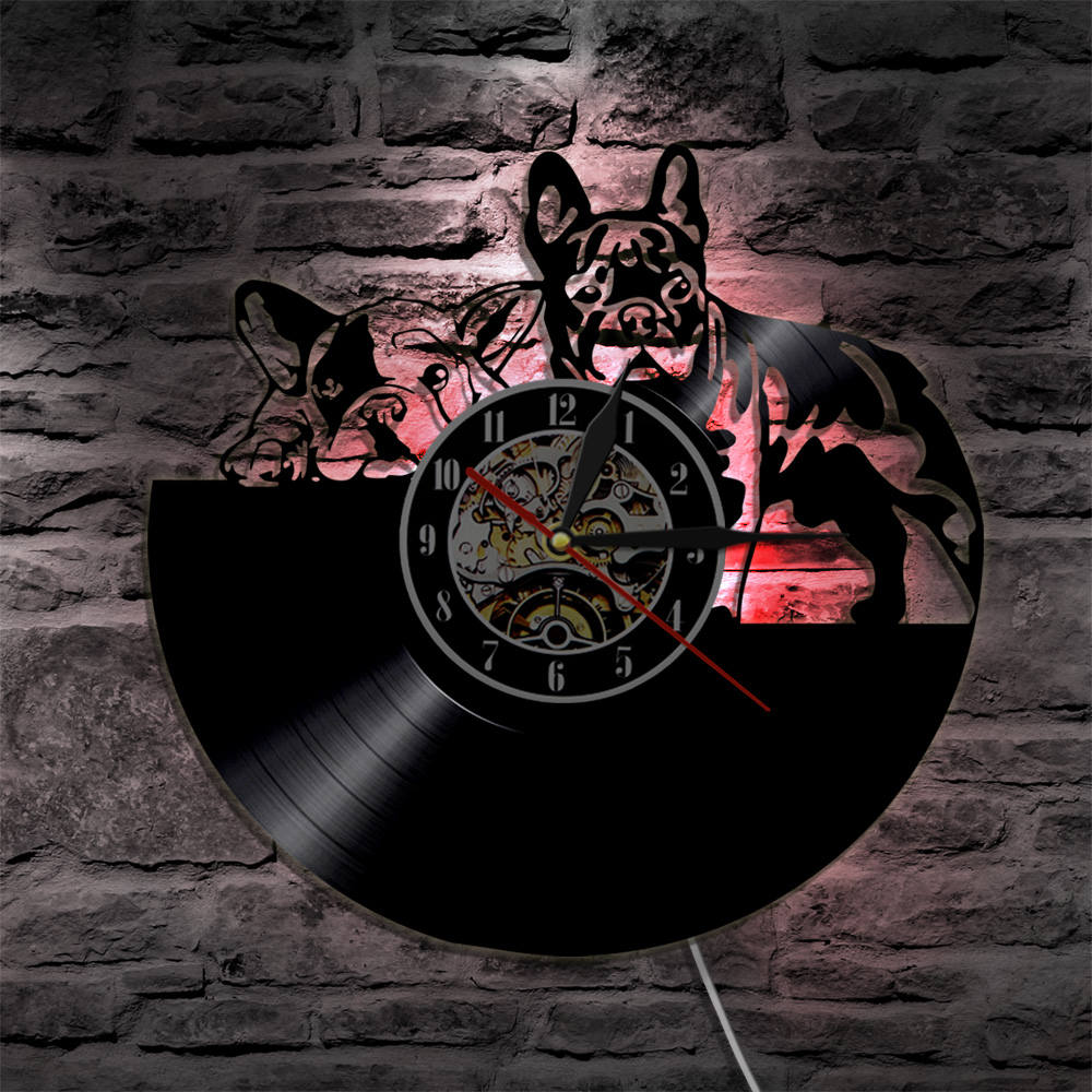 Orologio da parete Disco cani