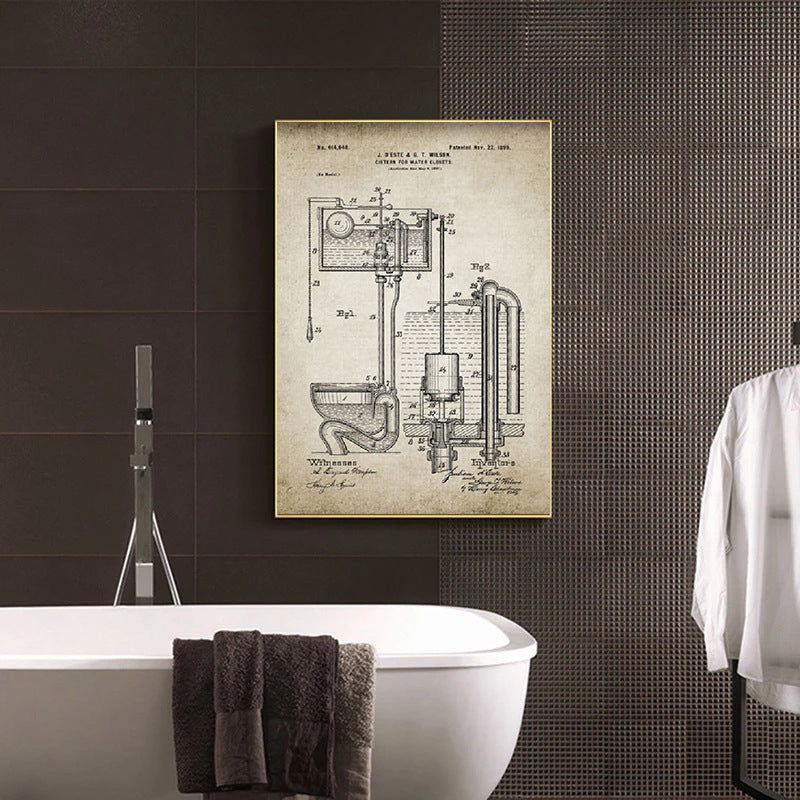 Quadro vintage bagno