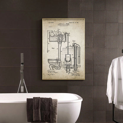 Quadro vintage bagno