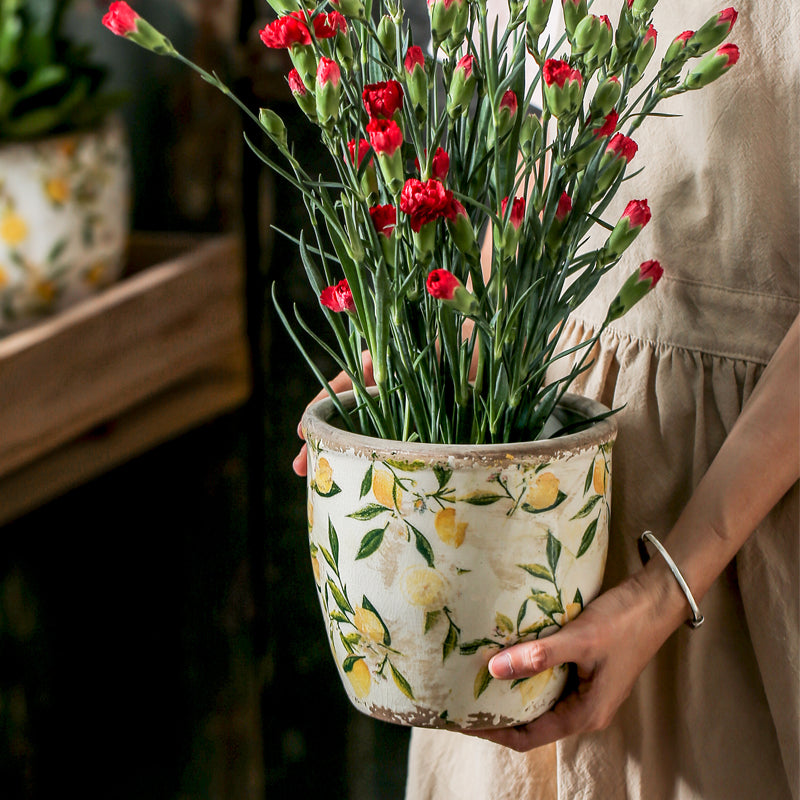 Vaso fiori ceramica retro