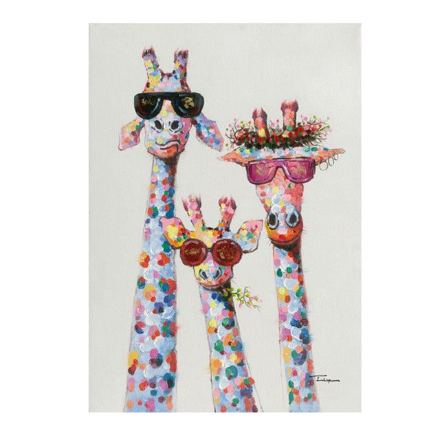 Quadro giraffe occhiali