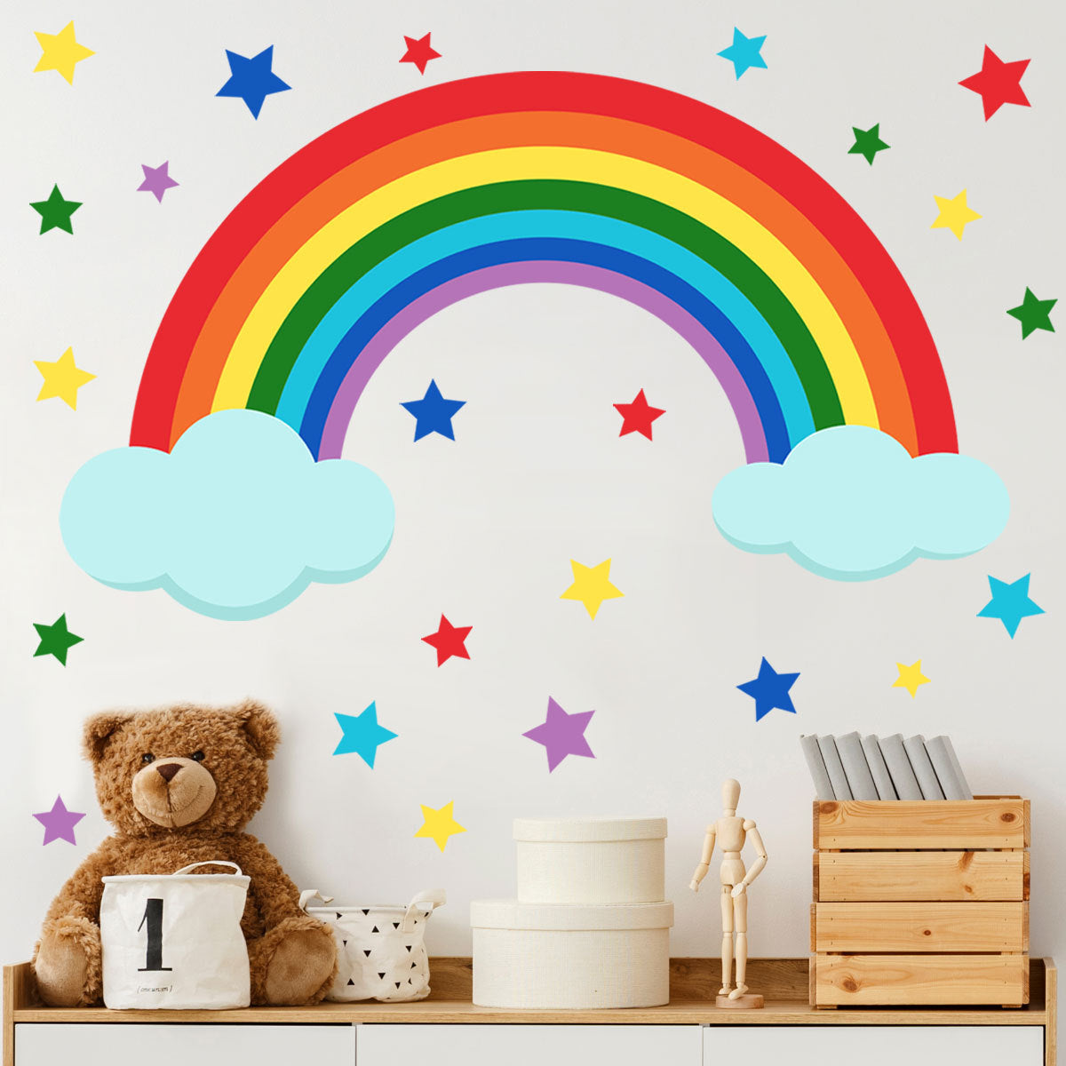 Adesivo Nuvole Arcobaleno