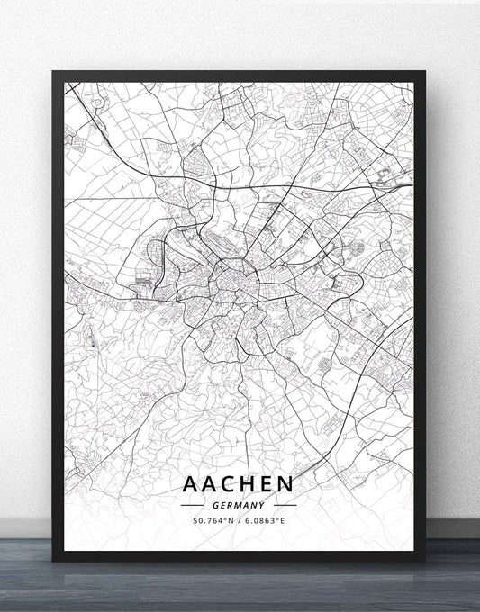 Quadro su tela Mappa di Augsburg