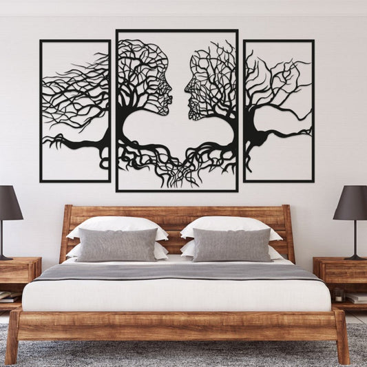 Adesivo murale Silhouette albero amore