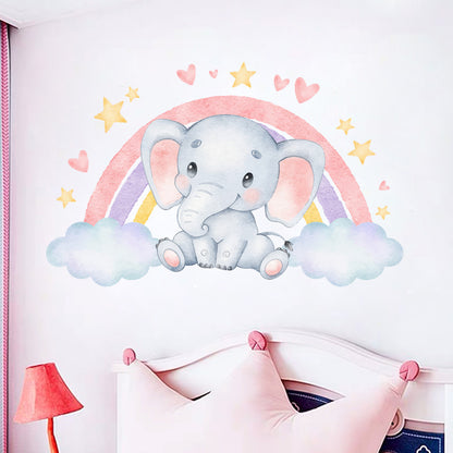 Adesivo elefante arcobaleno