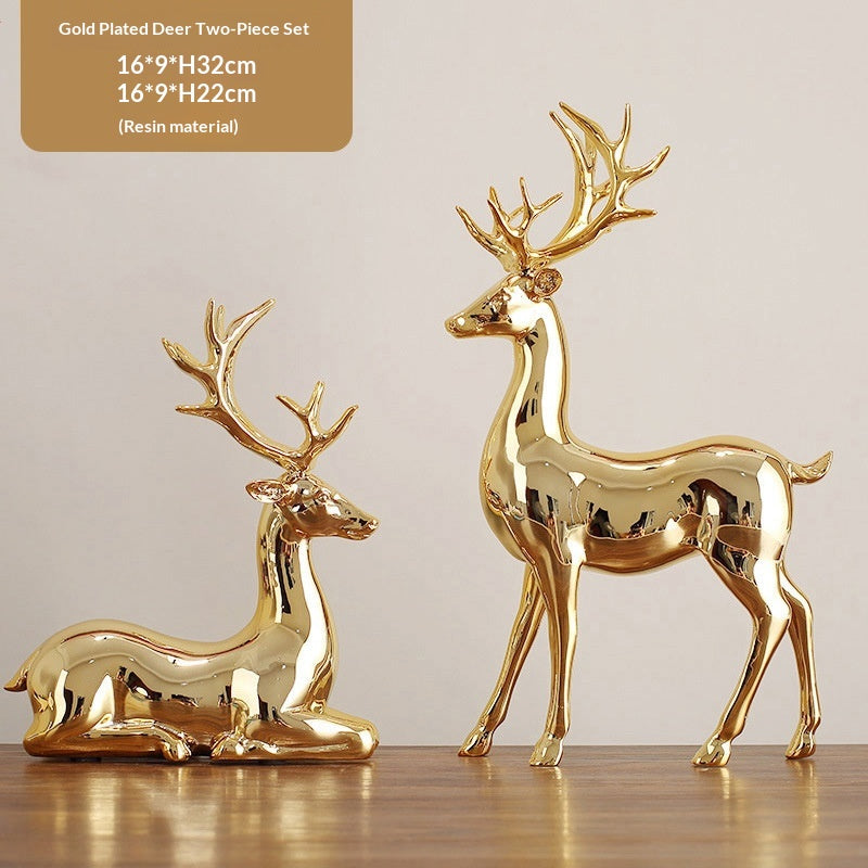Decorazione alce foglia oro